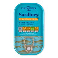 Sardines In Sunflower Oil 125g (88g Drained) The Fishmonger